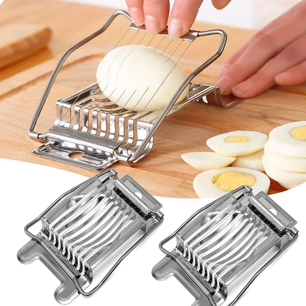 Kitchen Vegetables Fruit Egg Slicer Section Cutter Stainless Steel Mushroom Tomato Cutter Kitchen Machine Section Chopper