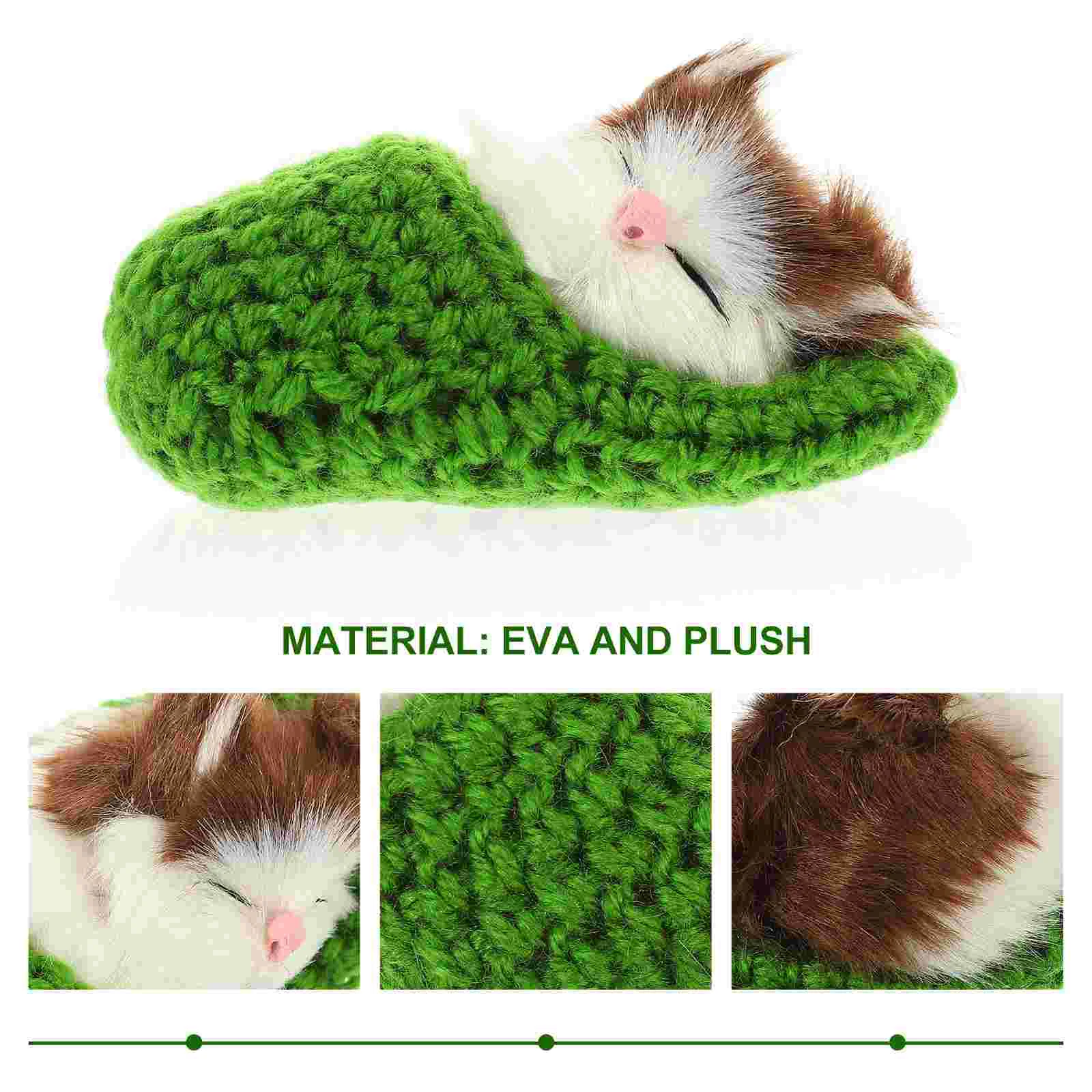 

Stuffed Toys Gabby Girls Slippers Sleeping Cat Meows Sounds Decor Hand Room Child