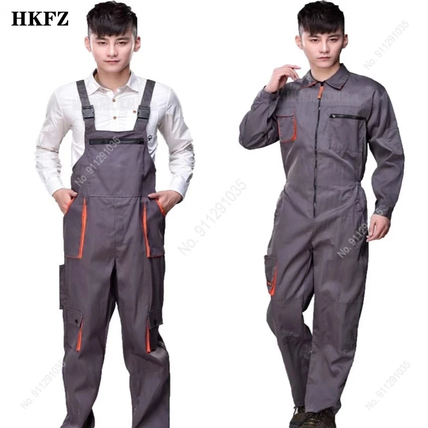 

2022Work Bib overalls men women protective coverall repairman strap jumpsuits trousers working uniforms Plus Size 4XL coveralls