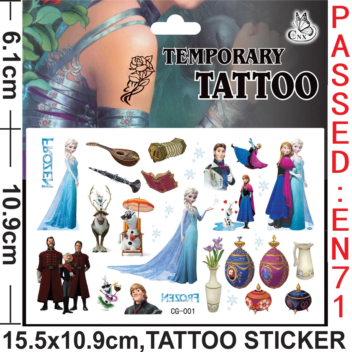 Disney Frozen Anna Elsa Princess Tattoo Stickers Toy Children's Birthday Party Decoration Frozen Cartoon Sticker Toys Kids Gifts tattoo sticker temporary tattoos
