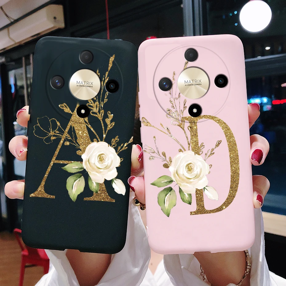 Per Honor Magic 6 Lite Case Honor Magic6 Lite Cute Letters Soft Silicone Coque Funda Cover Posteriore Per Honor Magic 6 Lite 5G Custodie