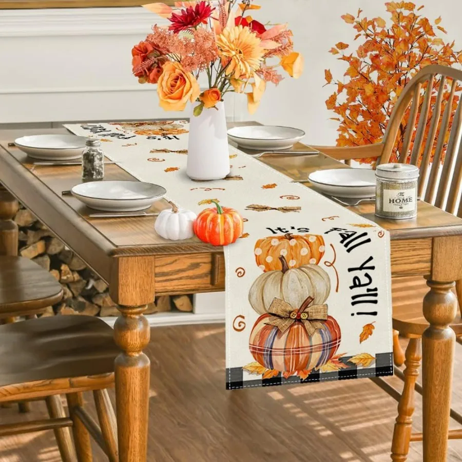 Fall Pumpkin Table Runner 2