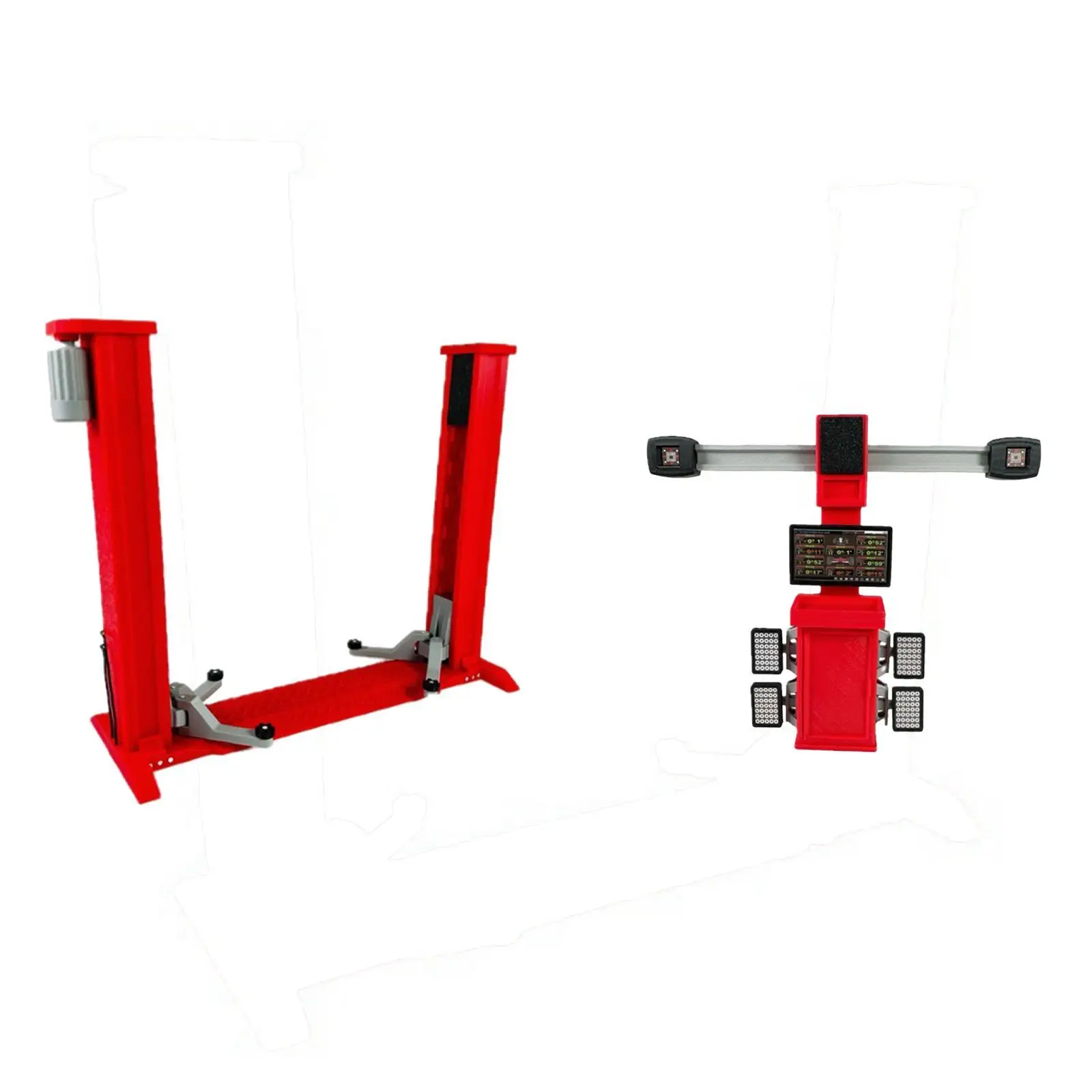 1/18 차고 도구 설치 장식, 시뮬레이션 작업대 정비사 미니어처 자동차 차고 수리 도구, 정비소 액세서리, 빨간색