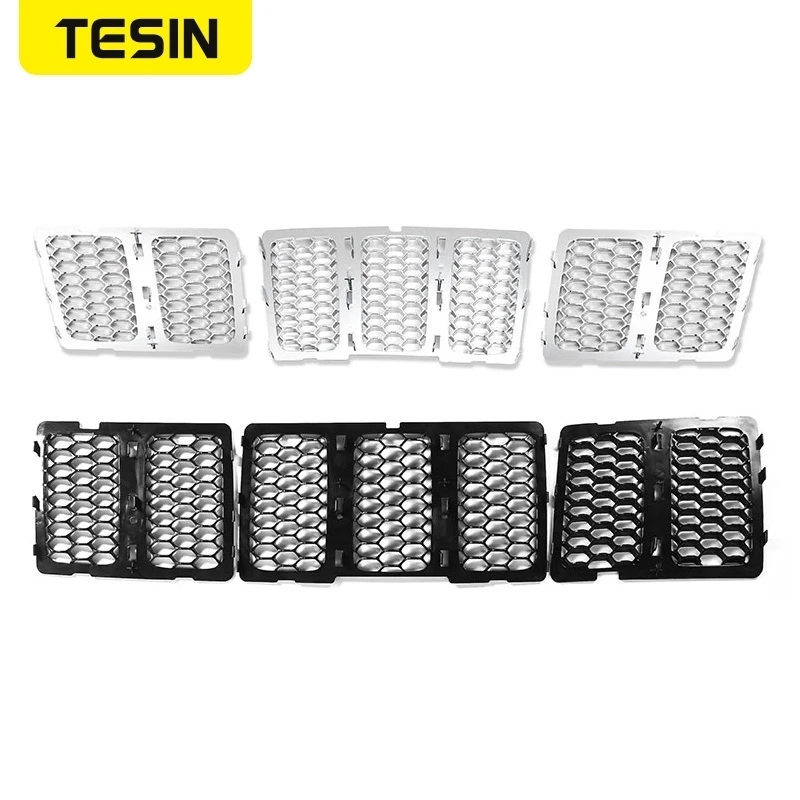 TESIN 레이싱 그릴, 지프 그랜드 체로키 2014-2016 자동차 전면 인서트, 벌집 메쉬 그릴 장식 커버, 자동차 액세서리