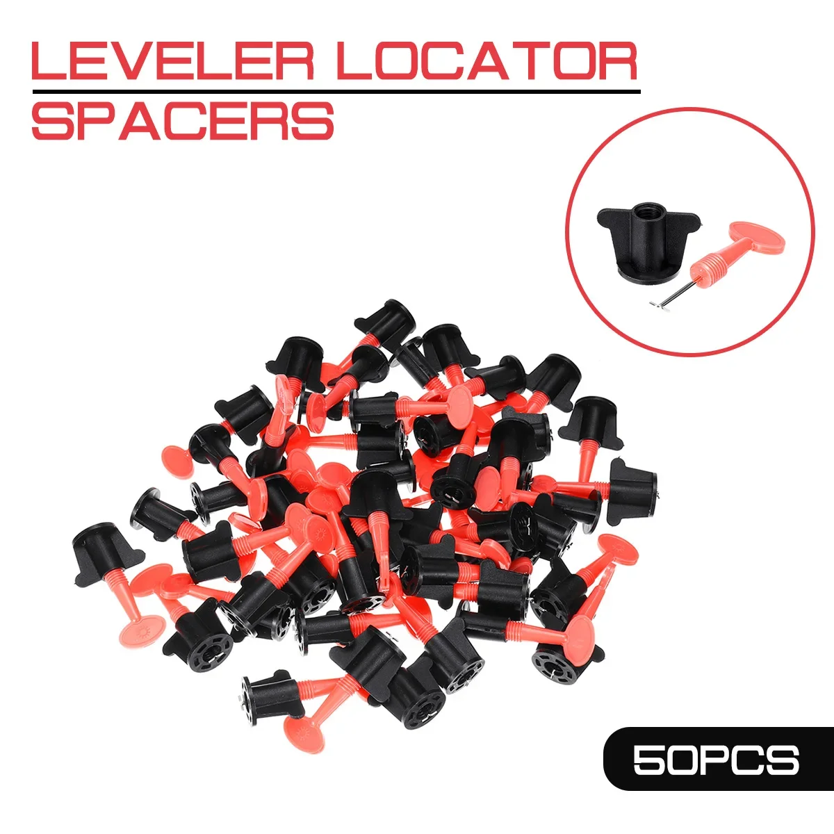 

50pcs/set New Level Wedges Tile Spacers Leveler Locator Spacers Plier for Flooring Wall Tile Carrelage Leveling System