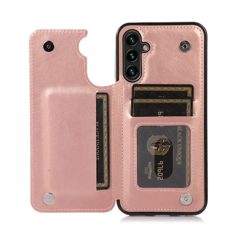 Luxurious Flip Leather Wallet Phone Case with Card Holder Back Cover