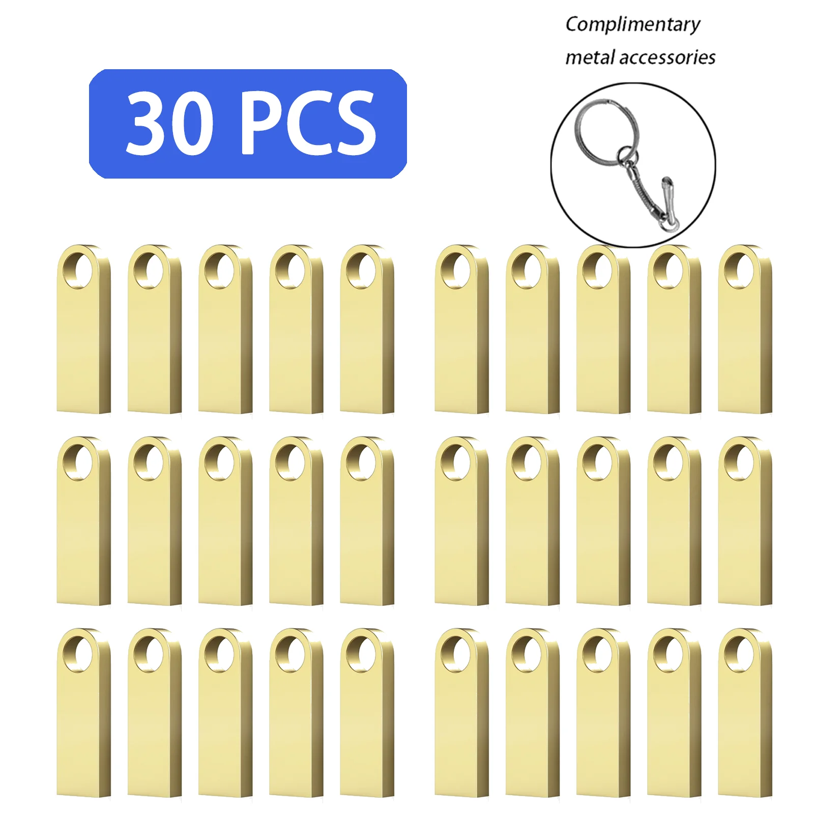 Usb 3.0 Flash Drive Pen Drive Pendrive Vara Android Micro pc Carro tv 128gb 64gb 32gb 16gb 8gb 30 Pcs - Imagem 2