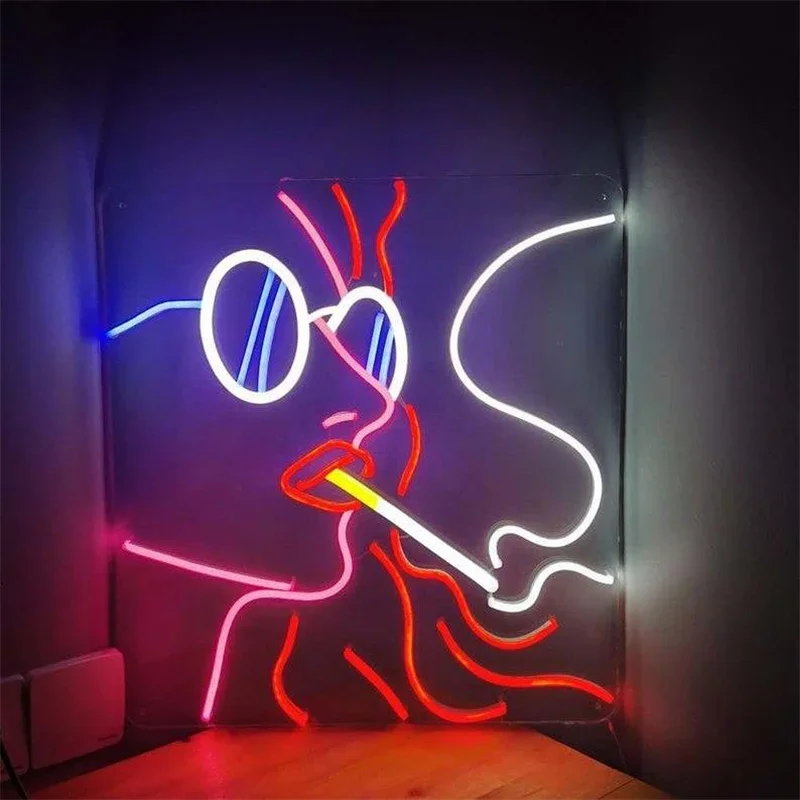 Custom , Outdoor Large Neon Signs luminous Wall Mounted Acrylic Wings Neon Light