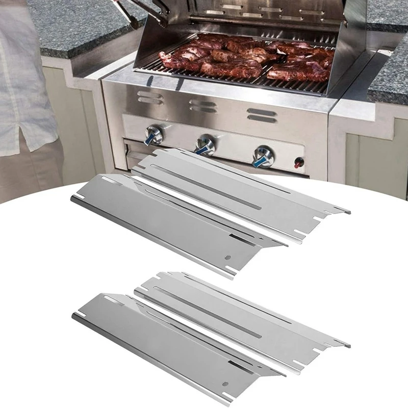 Grill heat plate shield Adjustable Stainless Steel Heat Plate BBQ Gas Grill Replacement Set