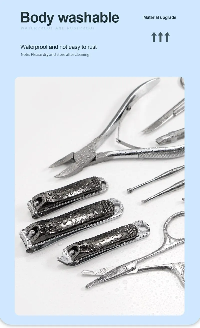 High-end 12 Pcs Manicure Set - Stainless Steel Nail Clipper Gift Kit