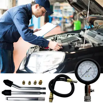 오토바이 자동차 엔진 건강 검진 다기능 실린더 압력 게이지, 누출 진단, 진공 연료 압력 문제, 퀵 프로