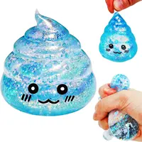 1/6PCS Sparkling Poop Maltose Fidget Toys Slow Rebound Squeeze Stress Relief Pinch Toys Poo Funny Sensory Toy for Kids Gifts 4