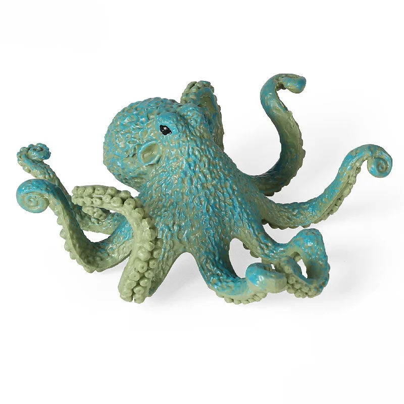 Gesimuleerde solide zeedieren blauwe octopus ornamenten kinderen cognitief speelgoed| | - AliExpress