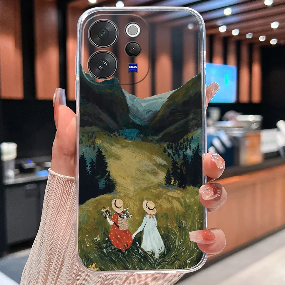 Daisy Floral Clear Shockproof TPU Silicone Phone Case