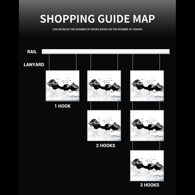 갤러리 수준의 걸이 솔루션으로 가정에 미술관의 분위기를 연출하세요.