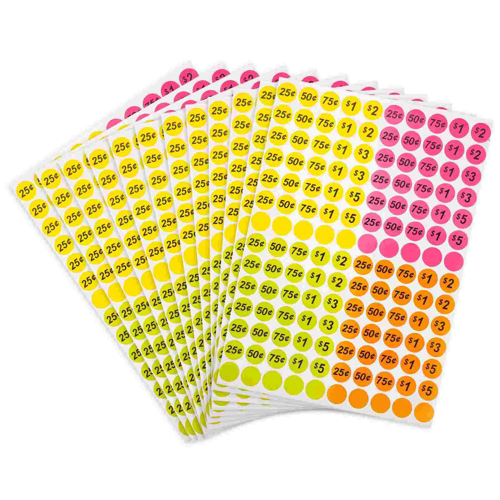 

25 Sheets Thedropstore Price Tag Paper Sale Stickers Round Boutique Goods