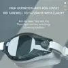 1 Set Professtional Swimming Goggles Cap Waterproof  Anti-fog Swimming Eyewear Silicone Cap Men Women HD Anti-UV Glasses 3