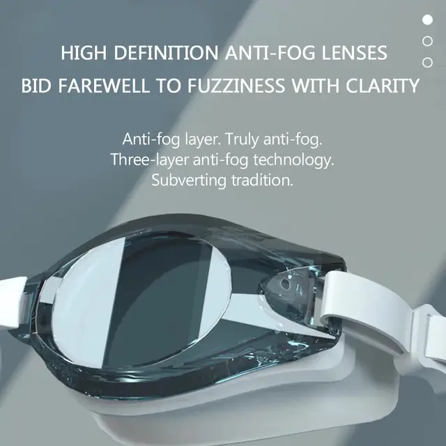 1 Set Professtional Swimming Goggles Cap Waterproof  Anti-fog Swimming Eyewear Silicone Cap Men Women HD Anti-UV Glasses 3