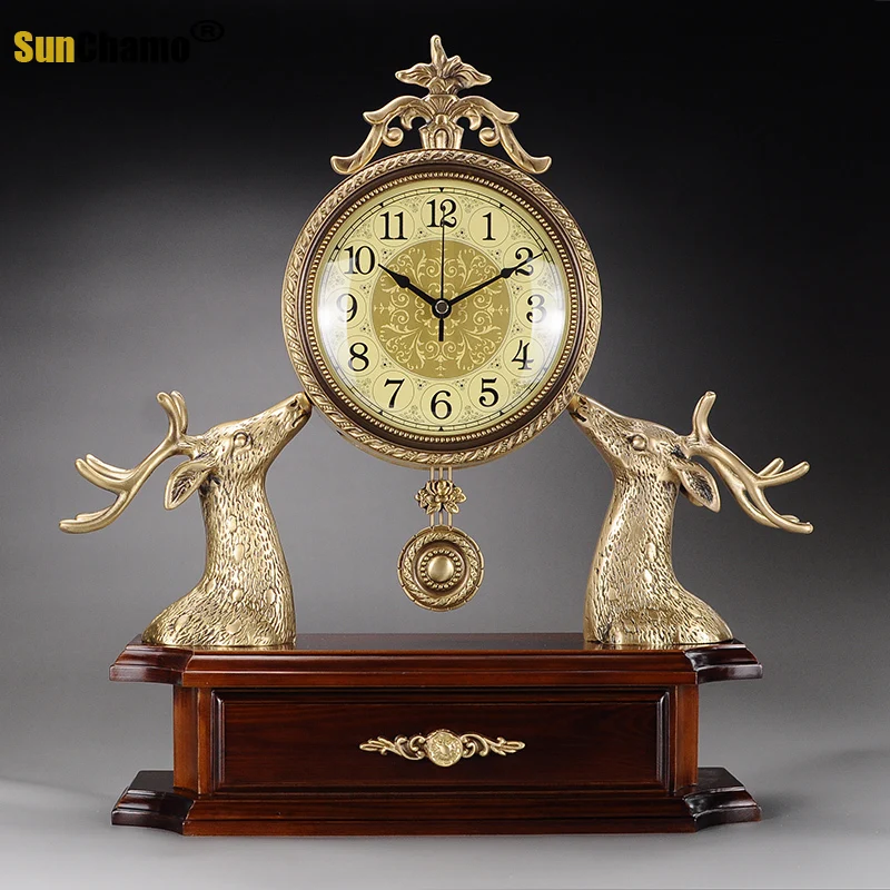 European Living Room Seat Creative Pure Copper Ornaments Retro Desk