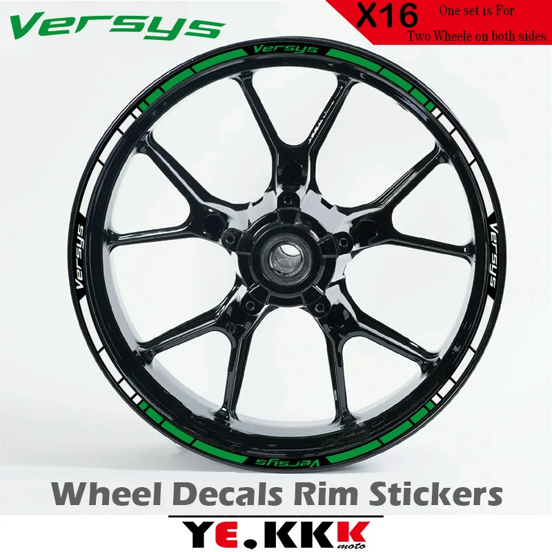 For Kawasaki Versys 1000 Versys 600 Versys 17 Inch Wheel Hub Sticker Decal Z900 Logo Custom Color White Silver Red Green