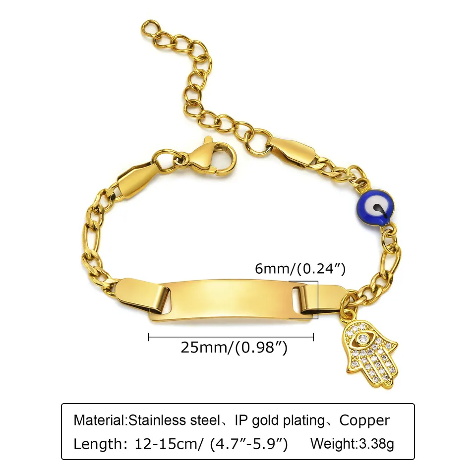 Bracciale YAFEINI Con Mano Di Fatima E Occhio Di Allah In Argento 925, Ciondolo Luna E Stella Blu