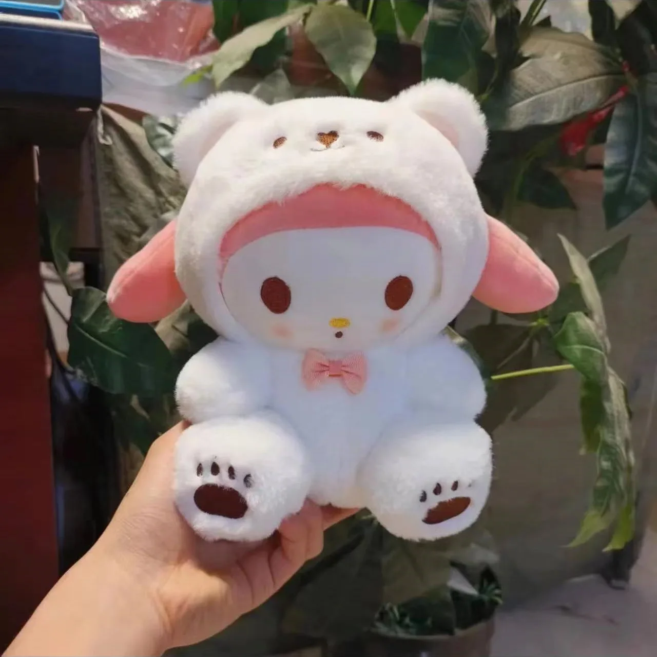 Sanrio 25Cm Kuromi Cinnamoroll Cross Dressing Plush Doll Hello Kitty Kawaii My Melody Anime Cartoon Plushie Toy Christmas Gifts 4