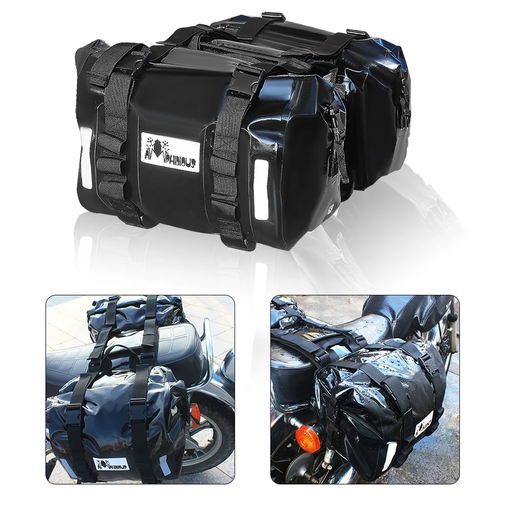 Motorcycle Saddlebag 2Pcs PVC Waterproof Side Saddle Bags For BMW