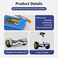 Batterie rechargeable 6,0 Ah pour scooter électrique/hoverboard/vélo électrique – bloc d'alimentation haute capacité 216 Wh 5