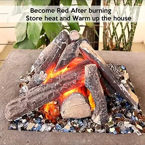 Gas Fireplace Logs Set Ceramic White Birch Log for Gas Fireplace Intdoor  Inserts, Vented, Gas Fireplaces, Outdoor Firebowl, Lin - AliExpress