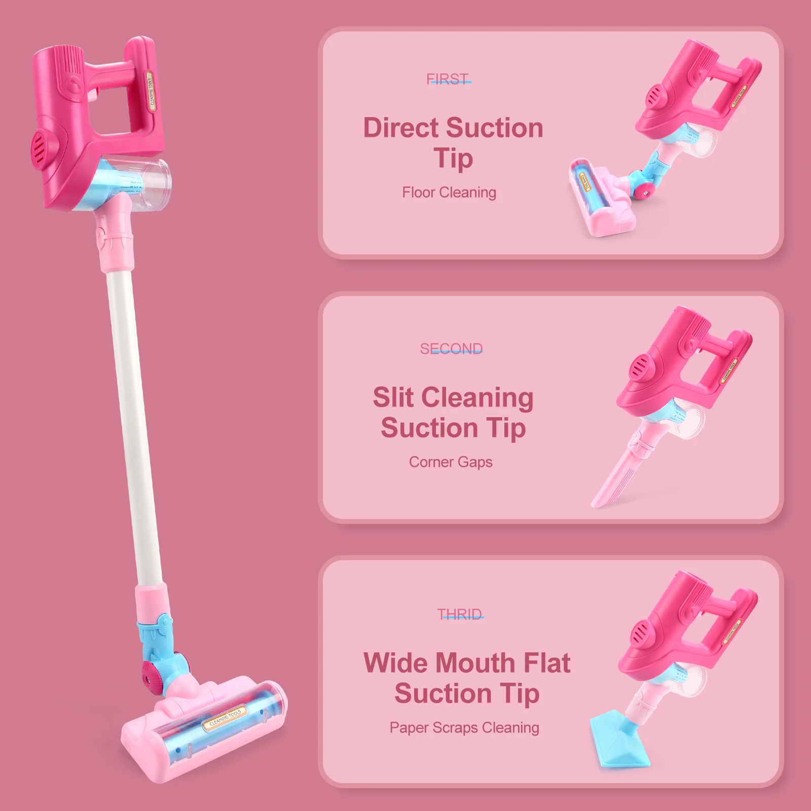Electric Mini Vacuum Cleaner Simulation Housework Dust Catcher with Light and Music Educational Pretend Play Toys for Kids Gifts children pretend play toys