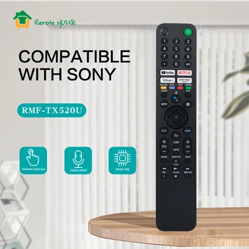 RMF-TX520U Télécommande Vocale De Remplacement pour Sony TV RMF-TX520P RMF-TX520E KD75X80J KD85X80J XR-75X90CJ KD65X85J KD85X91CJ