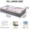 Underbed Storage Bag Foldable Quilt Clothes Storage Bag Large Capacity Dustproof Toys Bags Moisture Dust Proof Proof Organizer 6