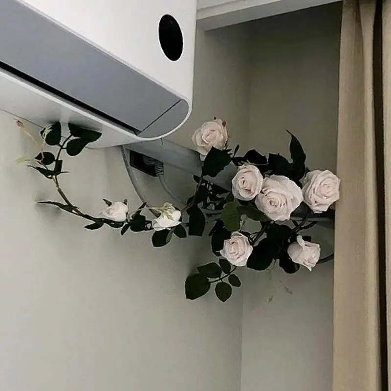 새 집 00종 장 인조 장미꽃 에어컨 배관 벽 장식 모던 미니멀 스타일 홈 액세서리