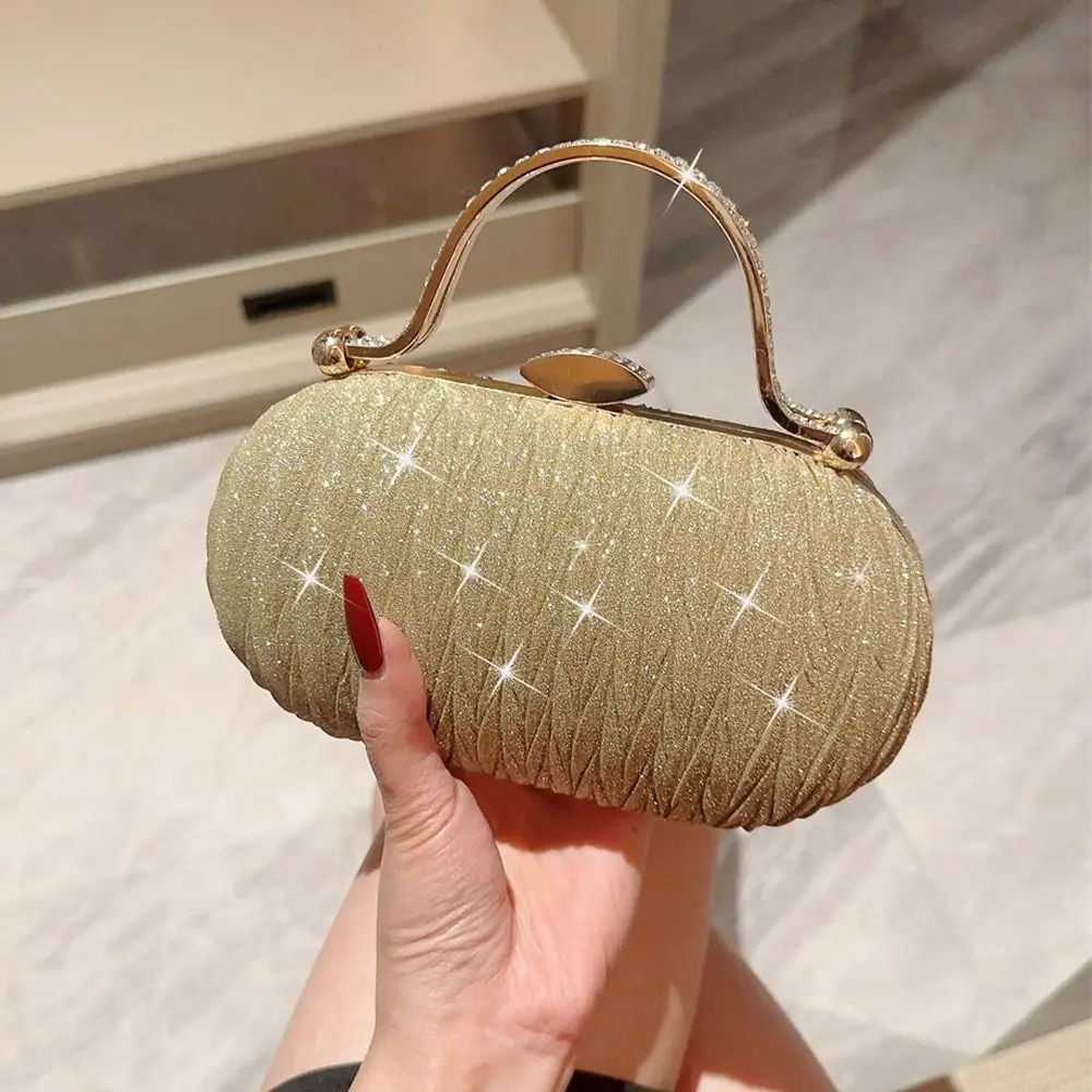 

Oval Evening Bag Fashion Rhinestone Decorative Banquet Clutch Dinner Bag Women Female