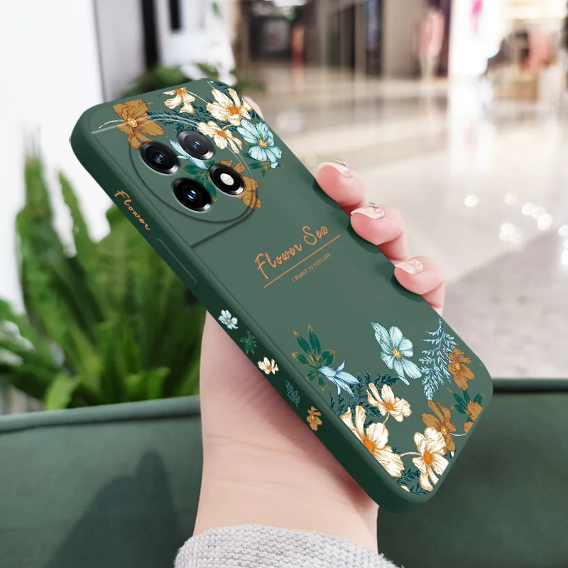 thumbnail image 1 of Funda de teléfono de ramas florecientes para Oneplus 12, 12R, 11, 11R, 10, 10R, 10T, 9R, 9RT, 9, 8T, 8, 7T Pro, 5G, funda de silicona líquida, 1 of 5