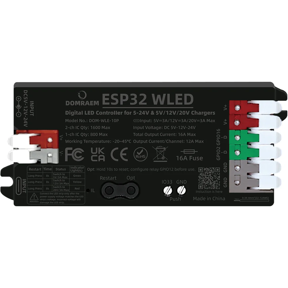 ตัวเลือกสินค้า คอนโทรลเลอร์ ESP32 ควบคุมแถบไฟ LED ได้หลากหลาย