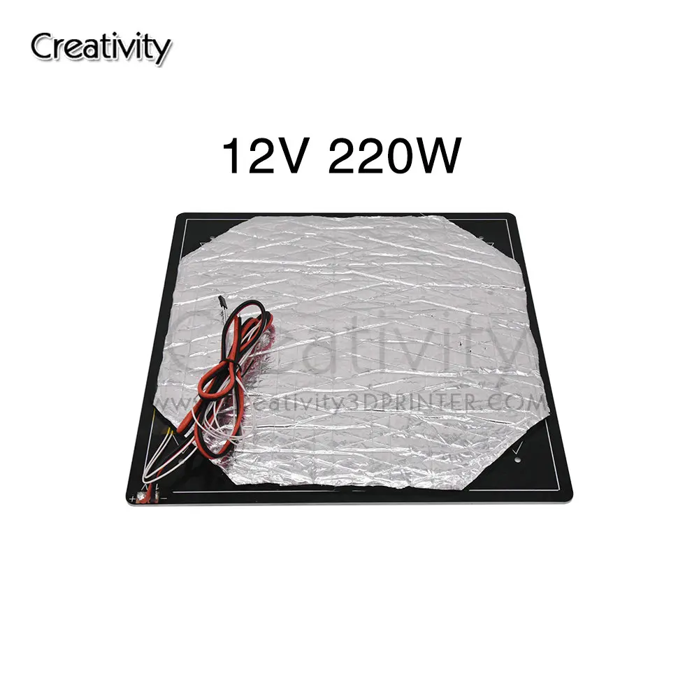 Creativity 3D Printer Parts  MK3 hotbed latest Aluminum heated bed for Hot-bed Support 310*310*3.0mm 12V For CR-10 CR-10S