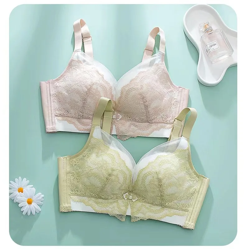 Lace Sexy Gather Push Up Showing Larger size 32/34/36/38A/B Bra  Underwear  Women