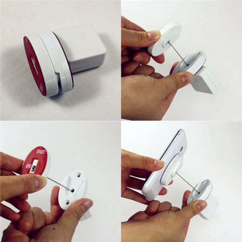 10 Pcs Mobile Phone Security Steel Wire Display Holder Stand Retractable Cable Pull Box Recoiler For Merchandise Anti Theft