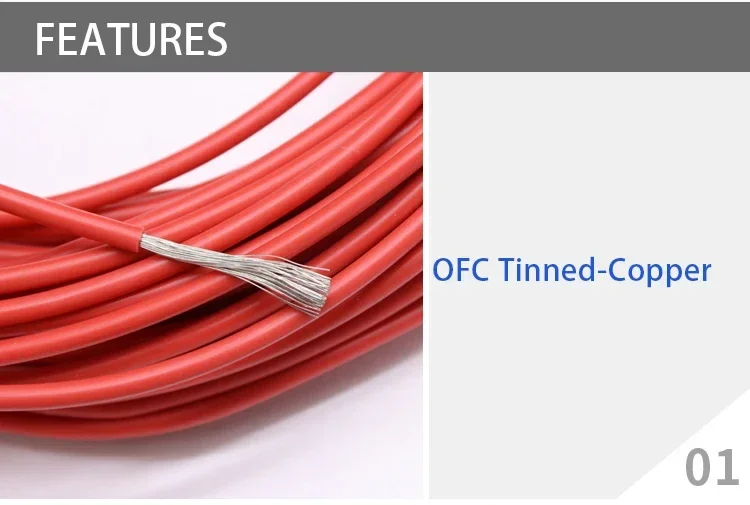 Description Picture 3 of item2/5/10M UL3135 Wire Silicone Insulation Tinned Copper 30 28 26 24 22 20 18 16 14 12 10AWG High Temperature Resistant Cable