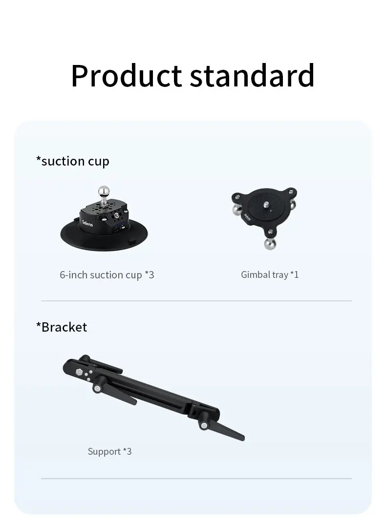 KAIKOURA Electronic Suction Cup Car Mounting with 2000mAh Battery & Telescopic A