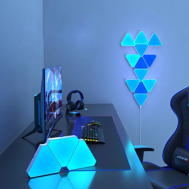 Lámpara LED triangular RGB, luz de fondo de ritmo * COMPRA INTERNACIONAL * 4 Lámpara LED triangular RGB, luz de fondo de ritmo * COMPRA INTERNACIONAL * 4