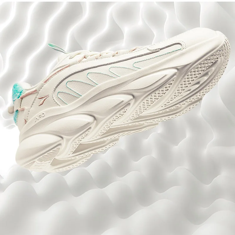 361 Degrees Enchanted Women Running Shoes Leather Anti-Splashing Shock Absorbing Non-Slip Cushioning Female Sneakers 682332211F