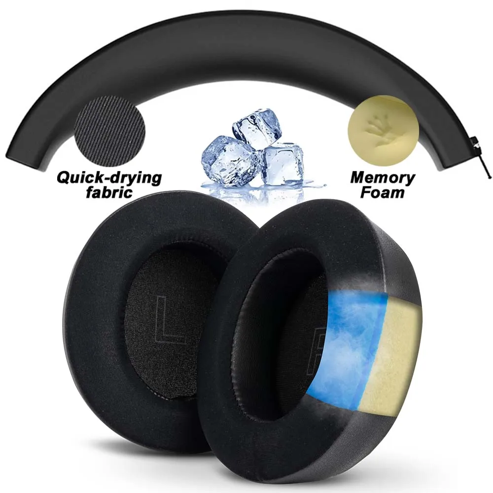 Premium Pink Replacement Earphone Pads with Mesh Memory Foam and Protein Sponge