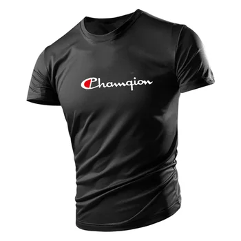 T-shirt sportiva da uomo estiva per fitness all'aperto, casual, girocollo, a maniche corte, alla moda, in saldo, abbigliamento sportivo, traspirante e comoda