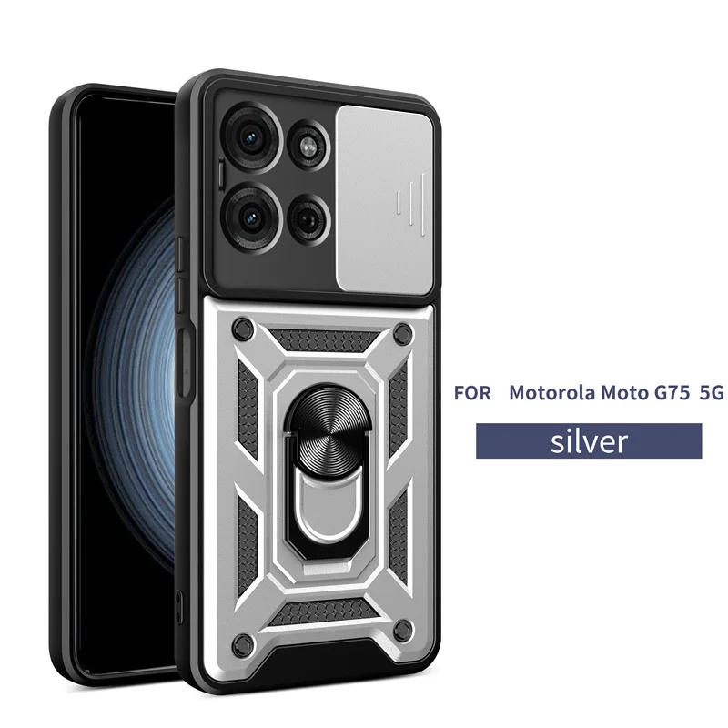 Enhanced Protective Phone Case with Magnetic Ring Holder
