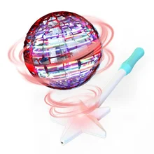 

Flying Ball Spinner Toy Hand Controlled Drone Helicopter 360° Rotating Mini UFO with Led Light Magic Wand Kids Gifts
