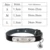 Personalized Leather Cat Collar With Bell - Custom Nameplate ID Tag, Genuine Leather