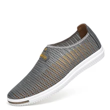  Men's Vulcanize Shoe Sneakers Summer Mesh Casual Shoes Breathable Rubber Non-slip Lightweight Shoes 2022 Men Loafers Footwear 