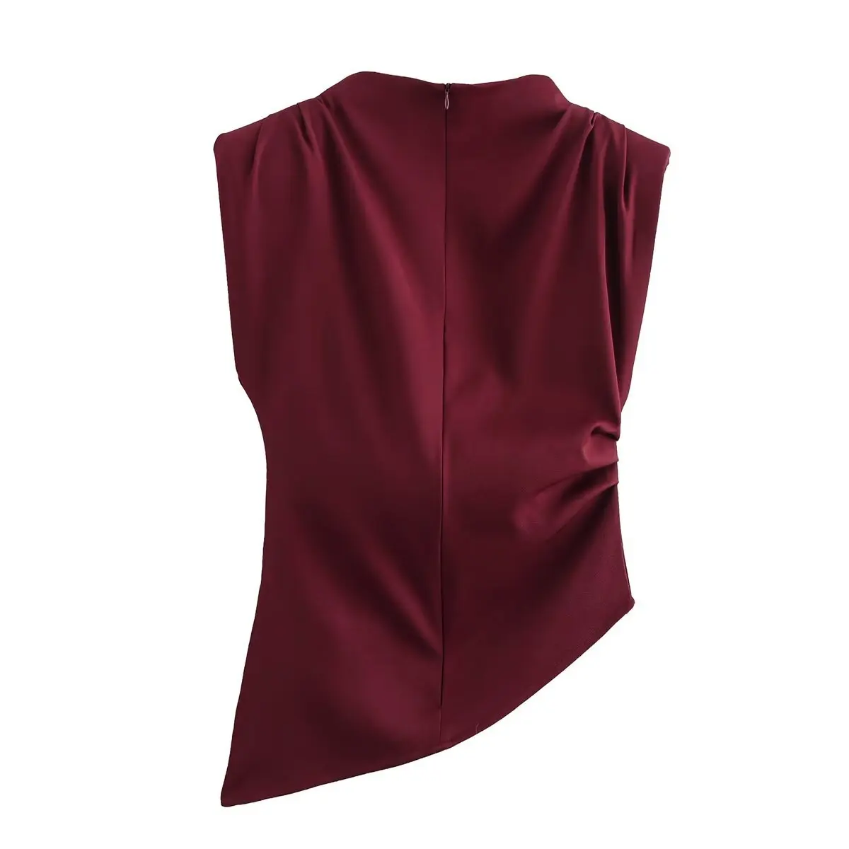Spring Female Casual T-shirt Top Sleeveless Slim High Waist Cropped Solid Streetwear Y2k Top Women's Patchwork Tee 2025
